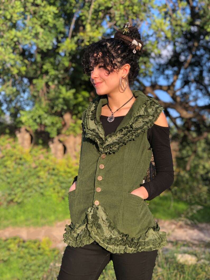 Festival Vest Gypsy Vest Renaissance Burlesque Vest Bohemian Vest Burning Man Clothing Steampunk Vest Fairy Faerie Vest Elven Vest