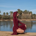 Elven Clothing, Fairy Hoodie Dress, Maxi Hooded Dress, Bohemian Long Dress, Boho Dress, Festival Clothing, Tribal Clothing, Goa Dress, Pixie product logo