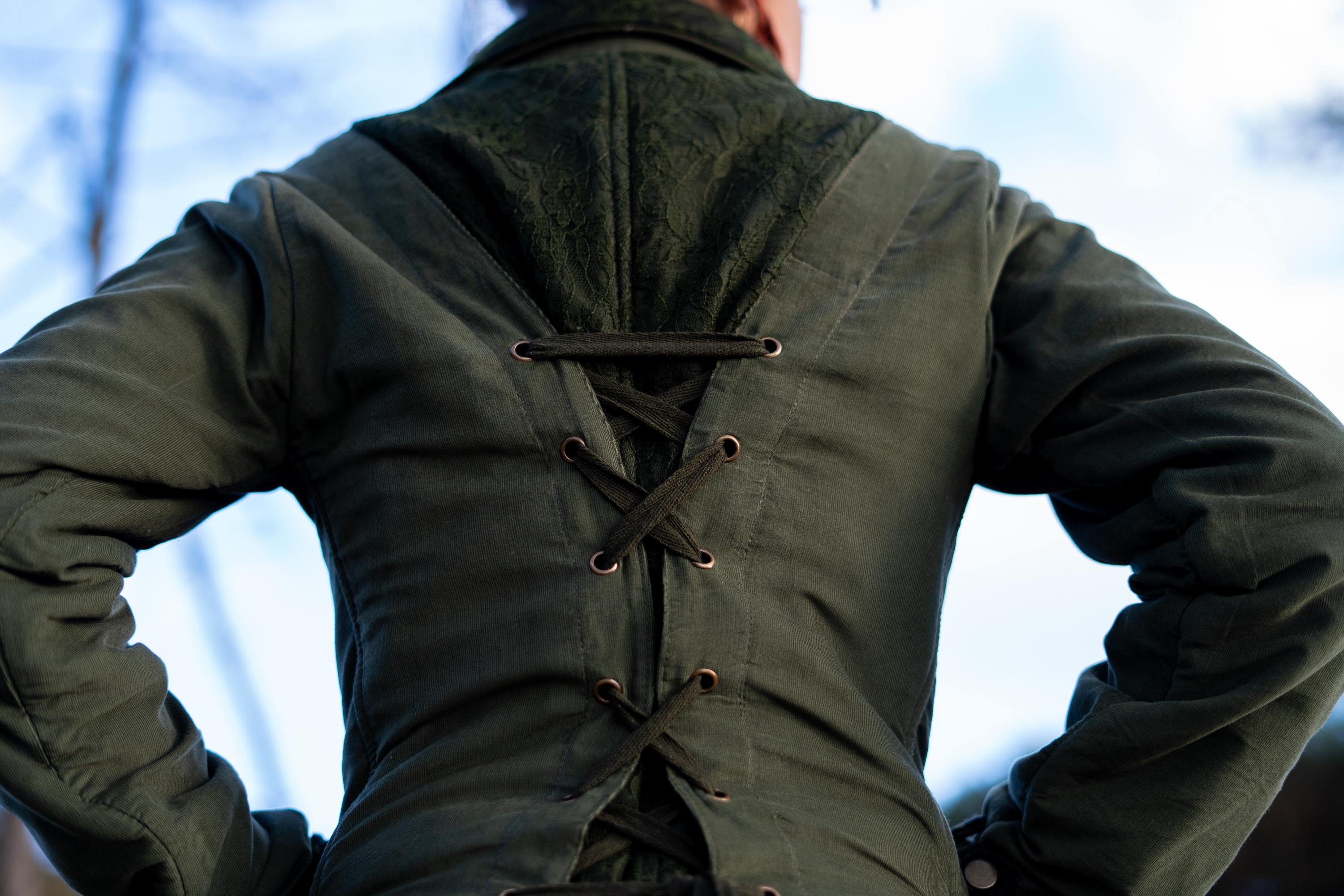 Elven Winter Jacket, Steampunk High Low Jacket, Warm Pixie