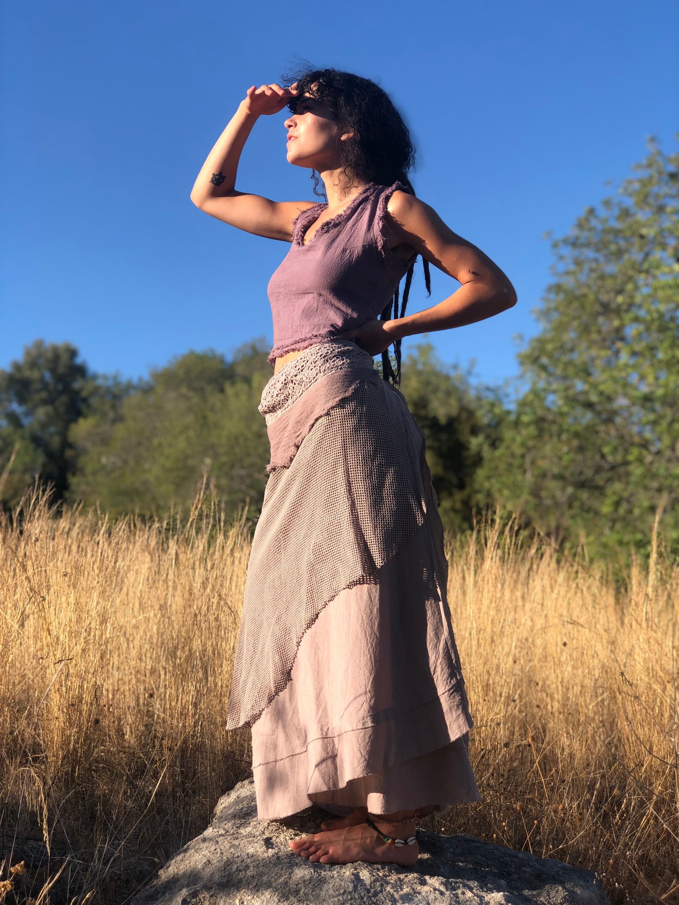 Layered Boho Maxi Skirt - Etsy Layered Boho Maxi Skirt - Etsy