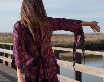 Veste polaire Fairy Pixie : manteau elfique festival avec manches évasées