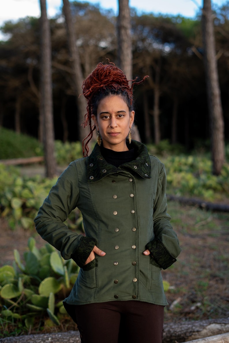 Victorian Steampunk Coat with Fairy-Inspired Design – Unique Alternative Outerwear image 11