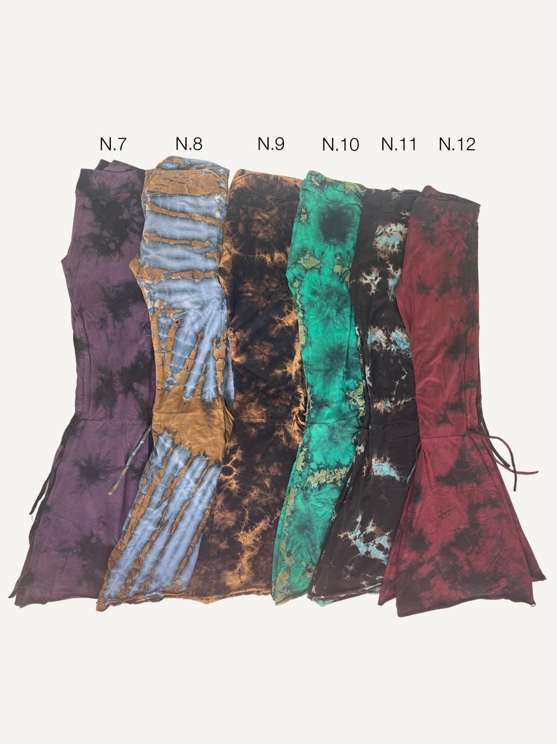 Tie Dye-knappbyxor: Boho utsvängda yogabyxor bild 9