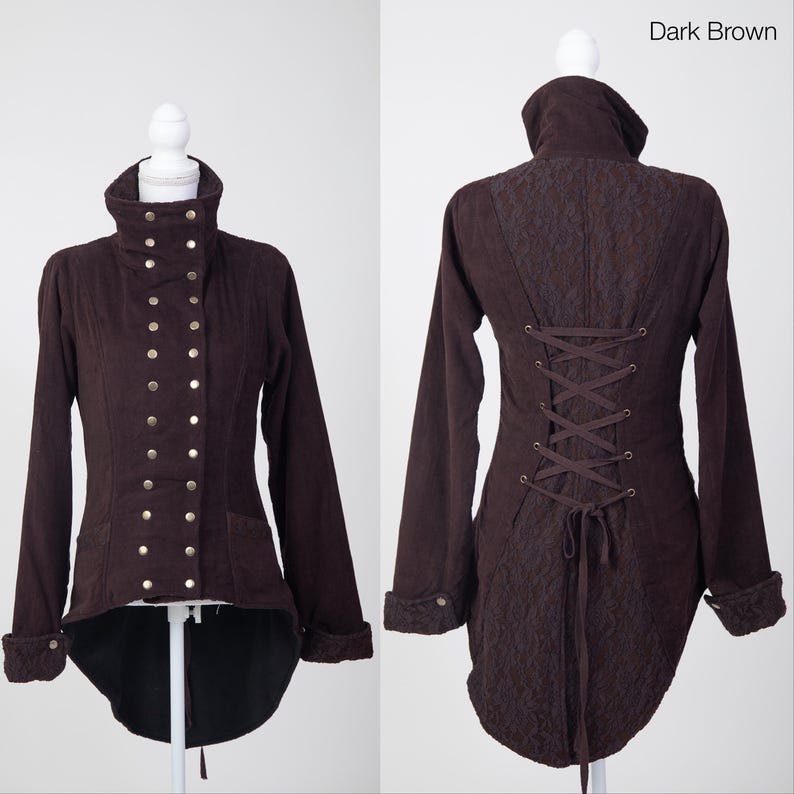 Victorian Steampunk Coat with Fairy-Inspired Design – Unique Alternative Outerwear image 13