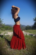 Flamenco Cotton Maxi Skirt: Bohemian Wrap Skirt product logo