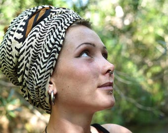 Tribal Head Wrap - 100% Cotton Pareo & Festival Shawl, Bohemian Turban