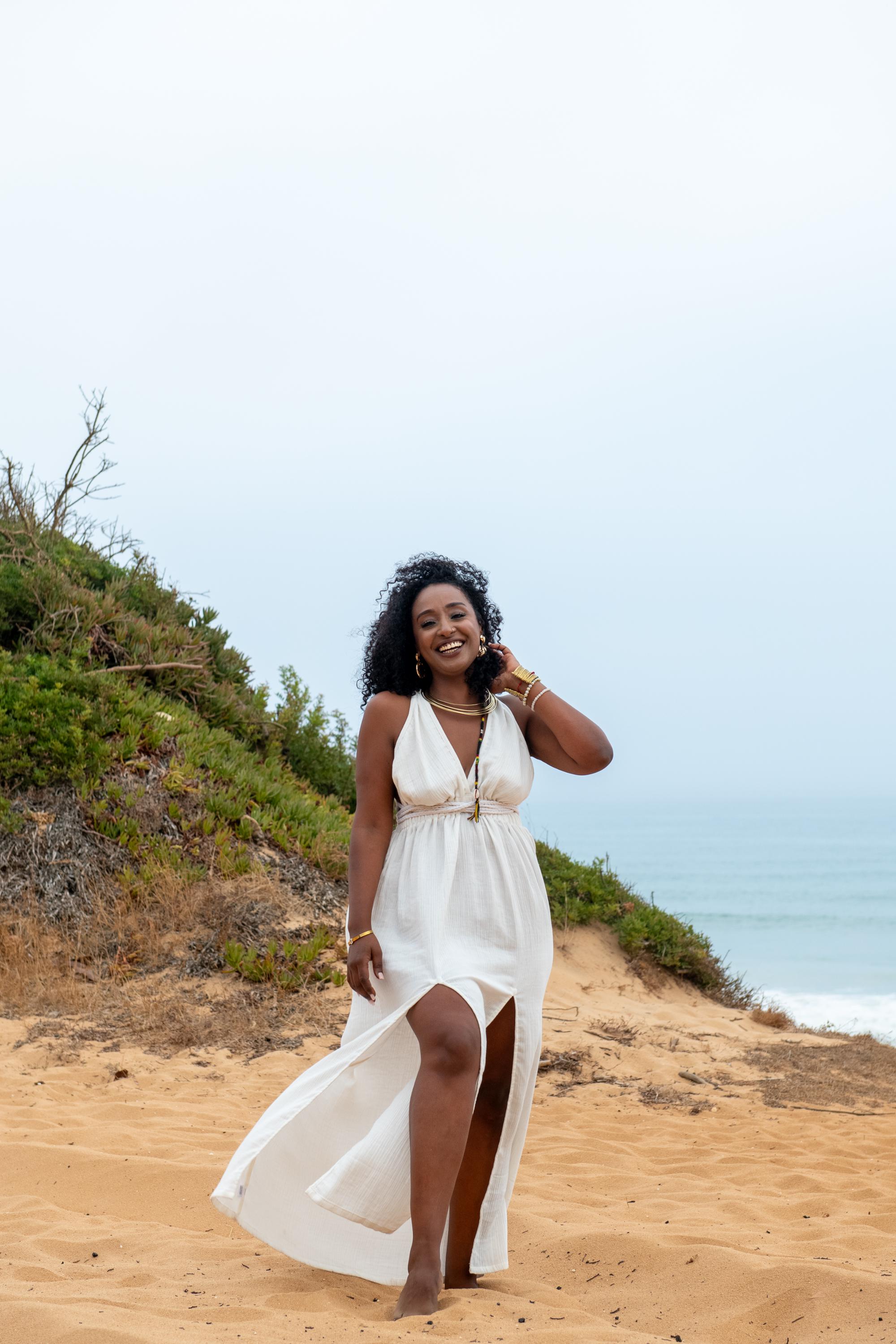 Backless Cotton Maxi Dress With Front Slits - Etsy