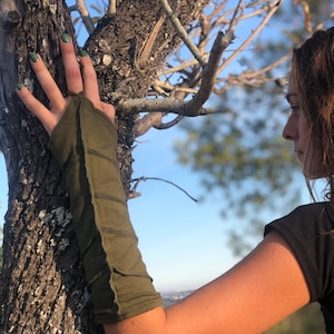 Leaf Cuffs: Fleece Lined Pixie Arm Warmers