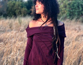 Off Shoulder Long Sleeve Top: Bohemian Festival Clothing