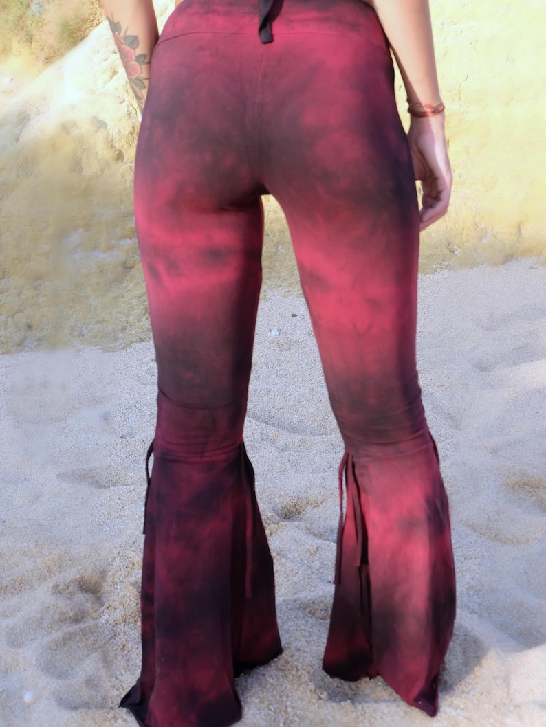 Tie Dye-knappbyxor: Boho utsvängda yogabyxor bild 2