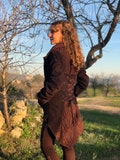 Victorian Fleece Coat: Steampunk Festival Jacket with Lace product logo
