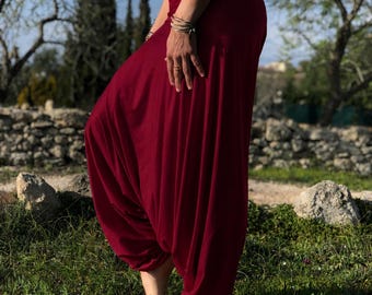 Drop Crotch Harem Pants – Boho Yoga Festival Wear