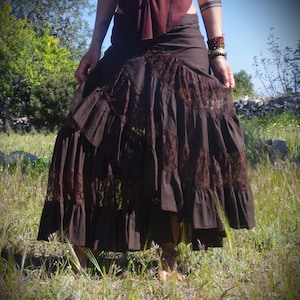 Gypsy Skirt Boho Skirt Flamenco Skirt Maxi Skirt Burlesque - Etsy