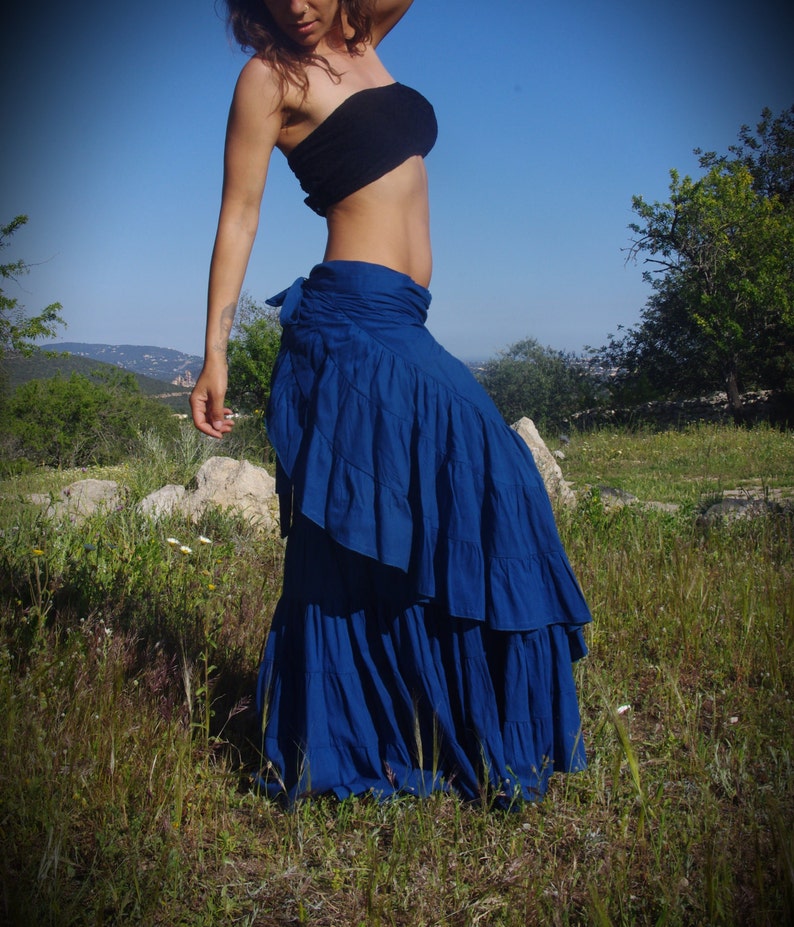 Gypsy Long Skirt Maxi Skirt Wrap Skirt Dancing Skirt Etsy