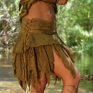 Nature Spirit Designs Boho Hippie Skirt - Cotton Lycra, Adjustable - S/M Or M/L