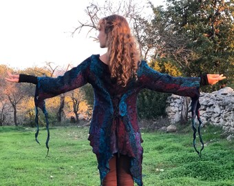 Fairy Pixie Jacket, Elfic Pointy Coat, Festival Clothing Fairy Pixie Jacket, Elfic Pointy Coat, Festival Clothing