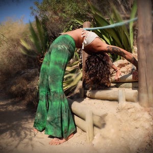 Boho Tie Dye Bell Bottoms: Flared Cotton Yoga Pants