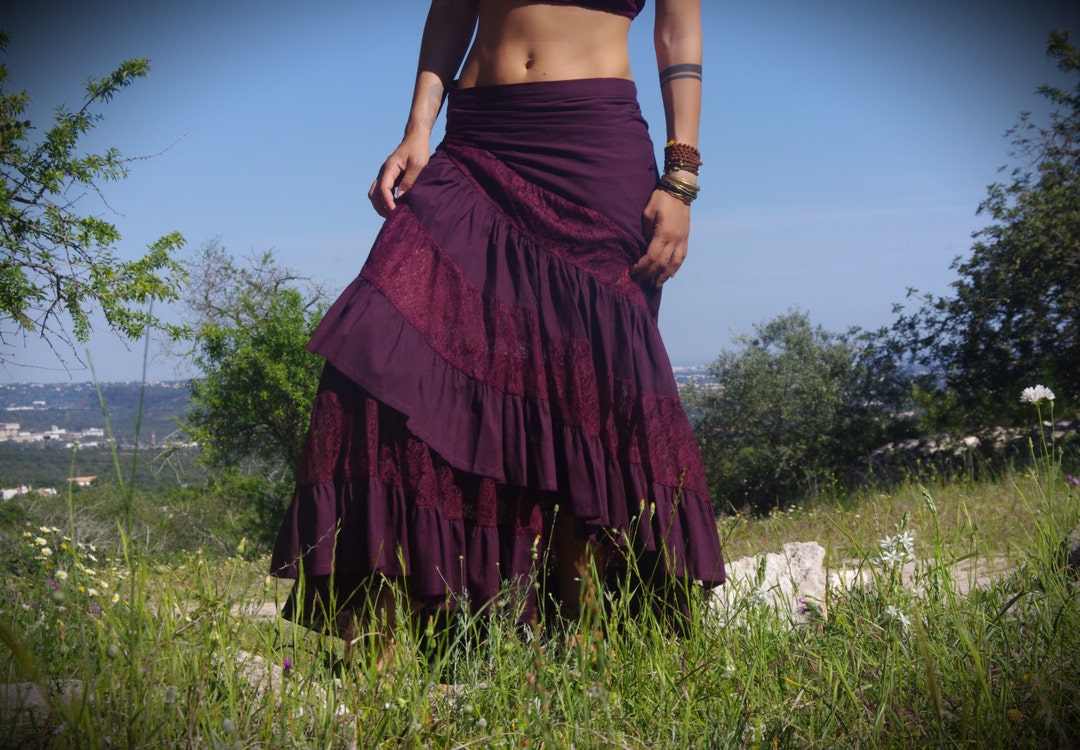 S/M/L of M/L/XL - 2 layer skirt BLACK - Jupe danse orientale classique  NOIRE doublée, Skirts