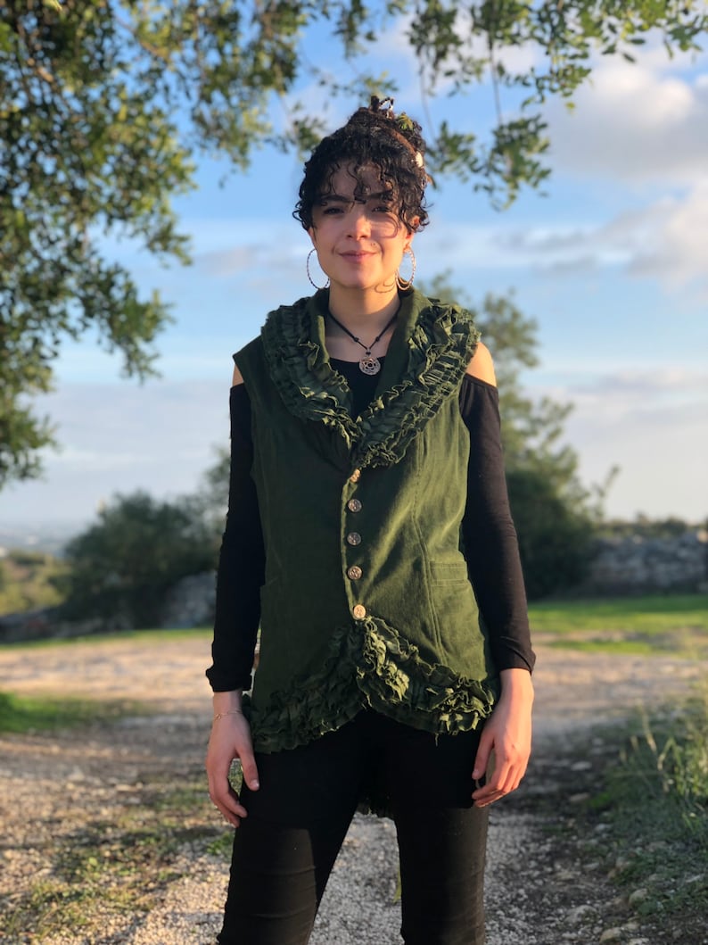 Festival Vest Gypsy Vest Renaissance Burlesque Vest Bohemian Vest Burning Man Clothing Steampunk Vest Fairy Faerie Vest Elven Vest