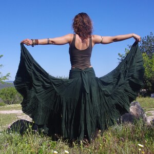 Cotton Maxi Skirt: Bohemian Flamenco Belly Dance Skirt image 4