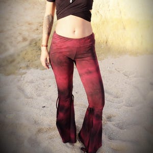 Tie Dye-knappbyxor: Boho utsvängda yogabyxor bild 3