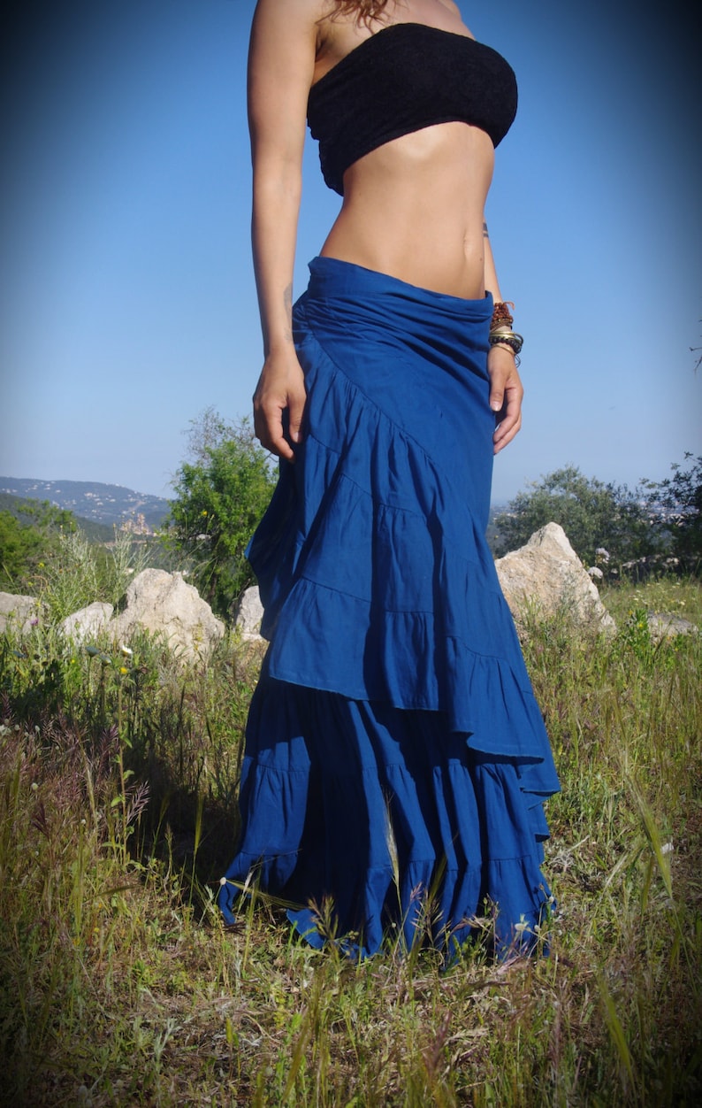 Gypsy Long Skirt Maxi Skirt Wrap Skirt Dancing Skirt Etsy