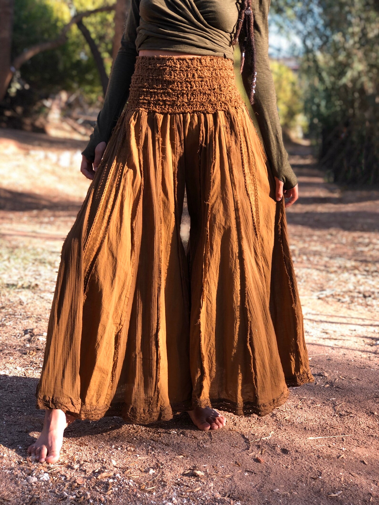 Wide Leg Cotton Pants Summer Trousers Beach Pants Bell Etsy