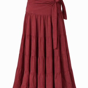 Cotton Maxi Skirt: Bohemian Flamenco Belly Dance Skirt image 14