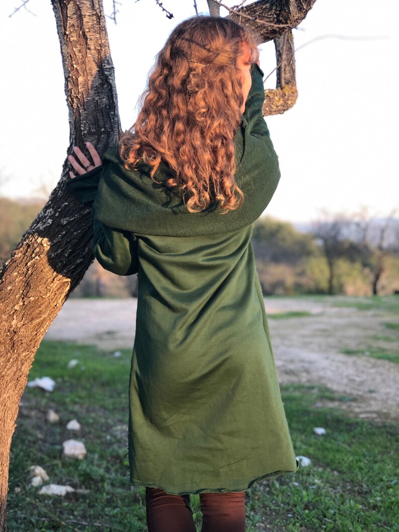 Fall Winter Hood Dress Cowl Neck Hood Dress Bohemian Dress Etsy