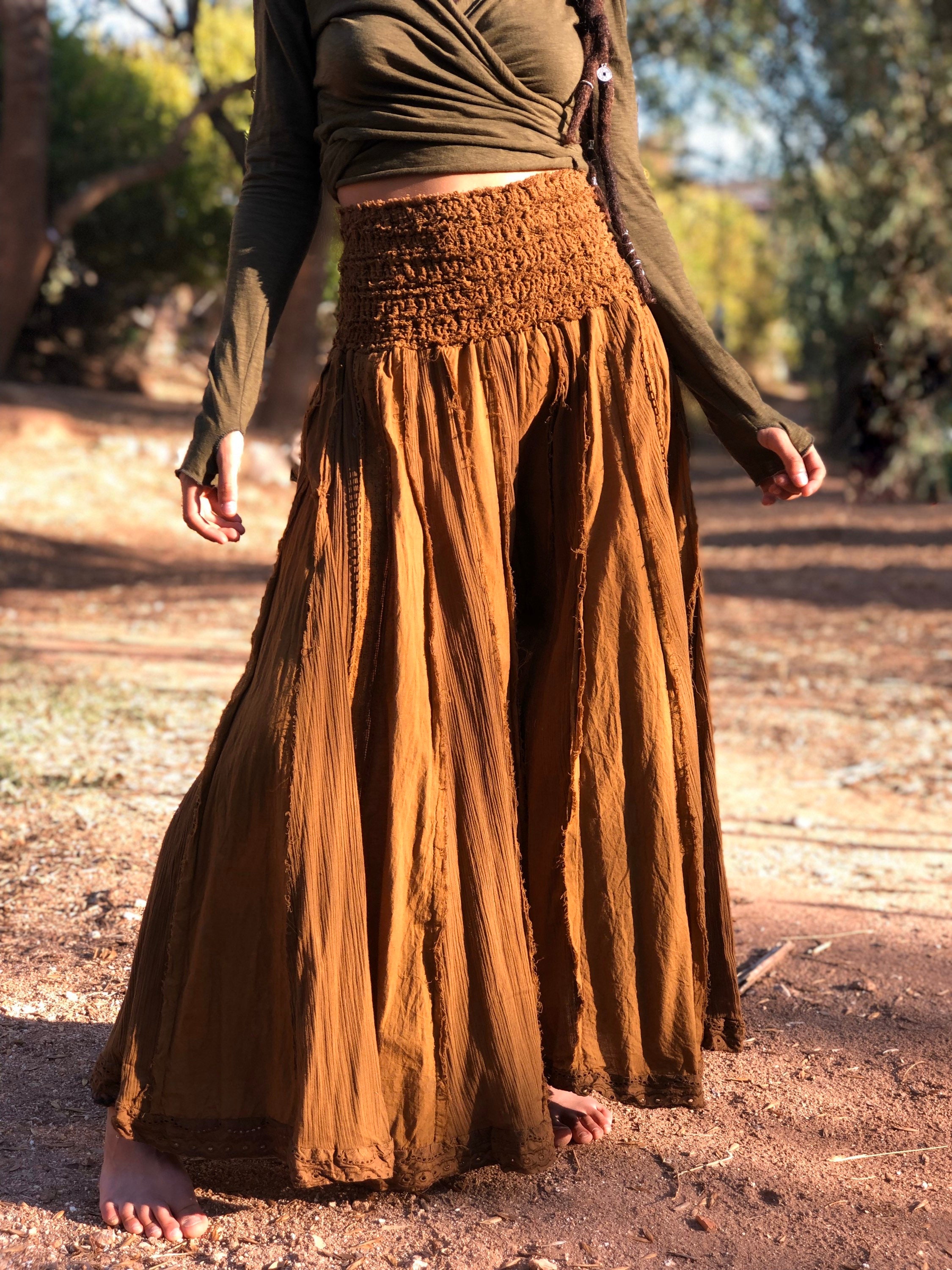 Wide Leg Cotton Pants Summer Trousers Beach Pants Bell Etsy