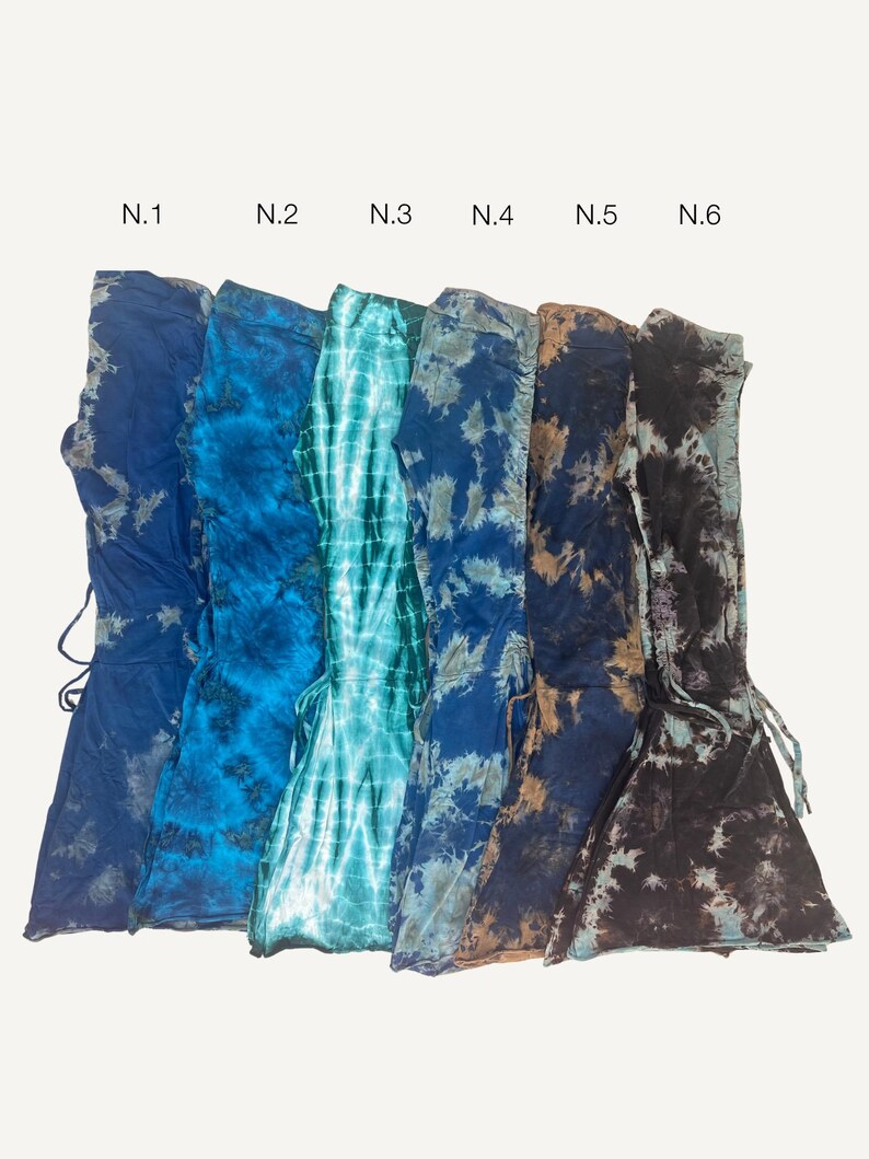 Tie Dye-knappbyxor: Boho utsvängda yogabyxor bild 8