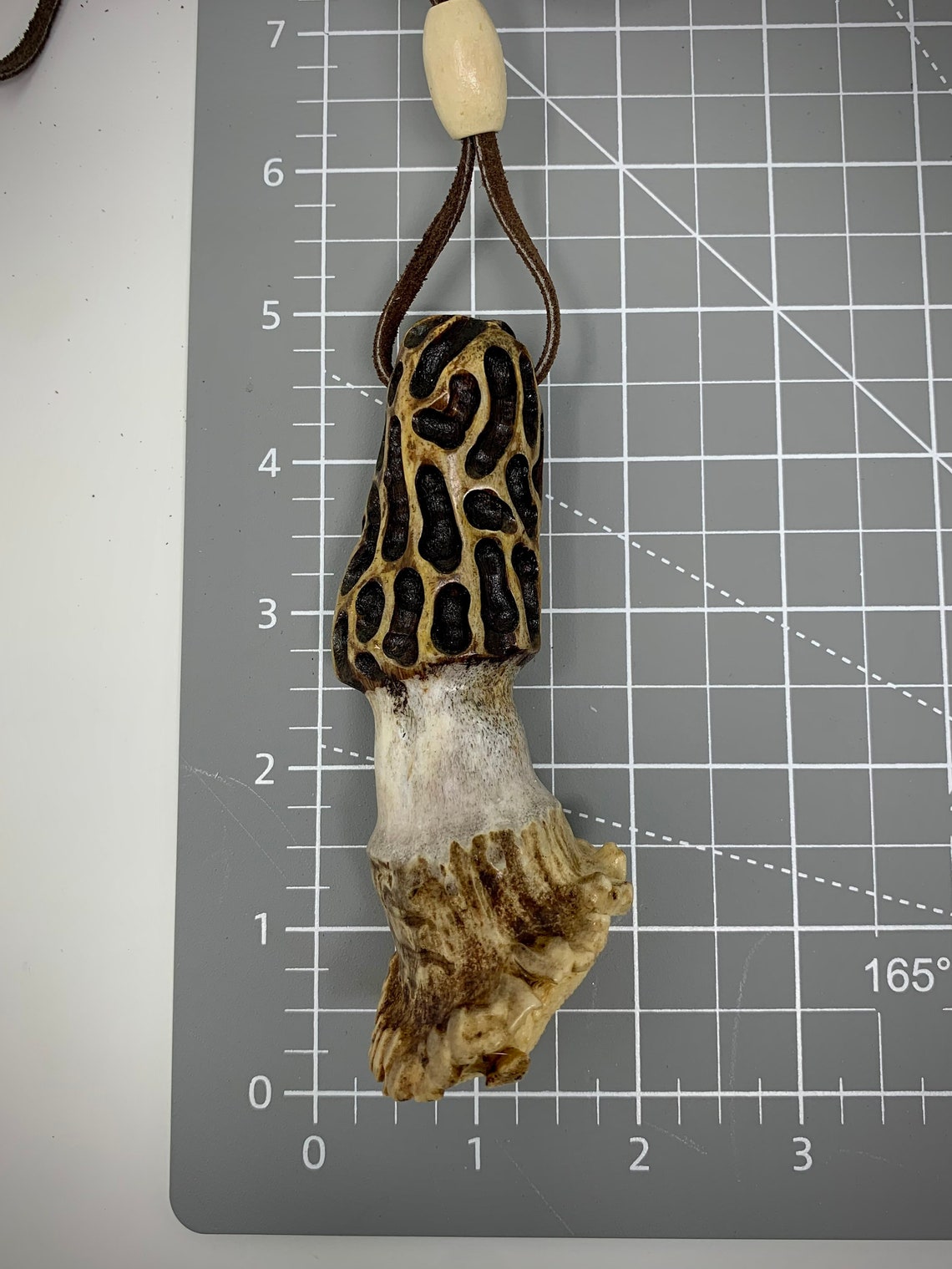 Morel Mushroom Carving Whitetail Deer Antler Auto Mirror Etsy
