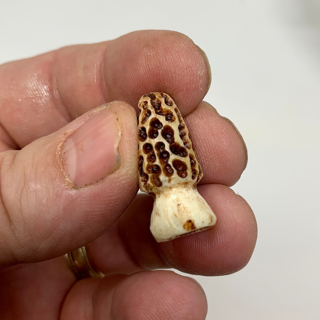Morel Mushroom Carving Whitetail Deer Antler Hat Pin Lapel Etsy