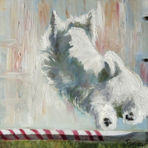 PRINT Westie West Highland Terrier Show Dog lover Art Signed by Mary Sparrow Agility Puppy
