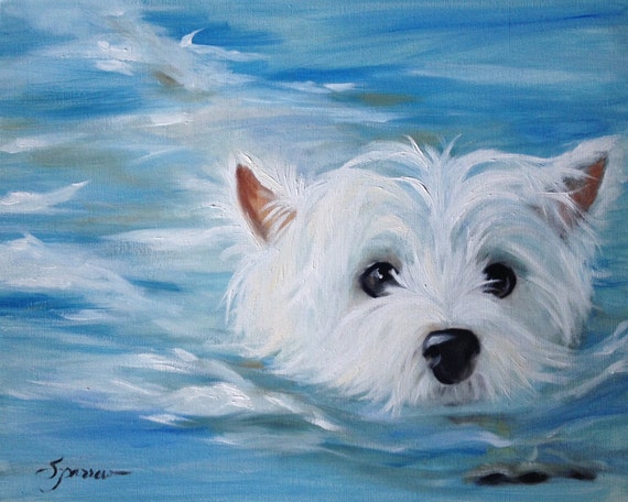 Westie Face Cover - Blue Westie Face Cover - Blue