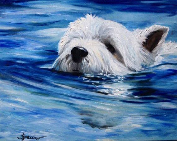 Westie Face Cover - Blue Westie Face Cover - Blue