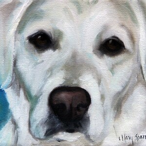 PRINT Yellow Labrador Retriever Lab Dog Puppy Art Print / Mary Sparrow from Hanging the Moon Studio