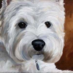 ACEO Print Westie Dog Miniature print West Highland Terrier #609