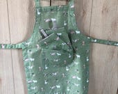 Kinderschürze Kinderhandschuhe in grün