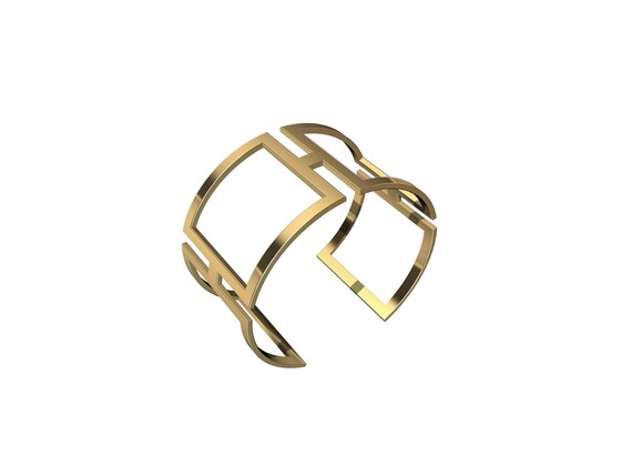 5 Karat Yellow Gold Rectangle Cuff Bracelet - image 3