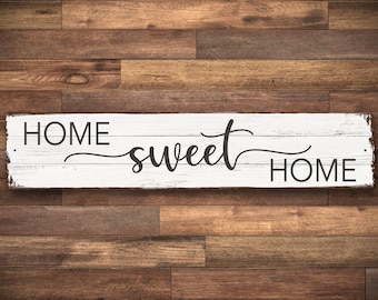 Home Sweet Home Metal Sign, Farmhouse Wall Decor