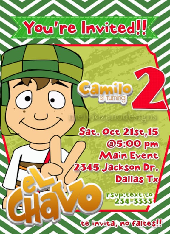 El Chavo del 8 Birthday Invitation