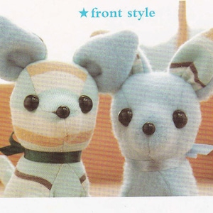 Cute Chihuahua Dog Puppy Mascots Stuffed Plush Toy Doll Sewing Crafts pdf TUTORIAL in Chinese & Scaled E PATTERN Template Titles in English