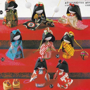 Washi Origami bambola di carta e segnalibro bambola kimono artigianale giapponese fatta a mano artigianato tradizionale giapponese TUTORIAL pdf E MODELLO in cinese