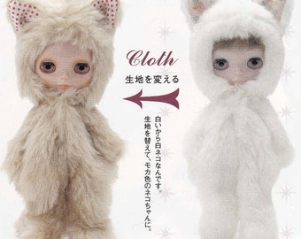 Kenner Blythe doll Cosplay Animal (Easter Bunny Kitten Bear Panda Puppy) Suit TUTORIAL in Japanese and Scaled E PATTERN Titles in English