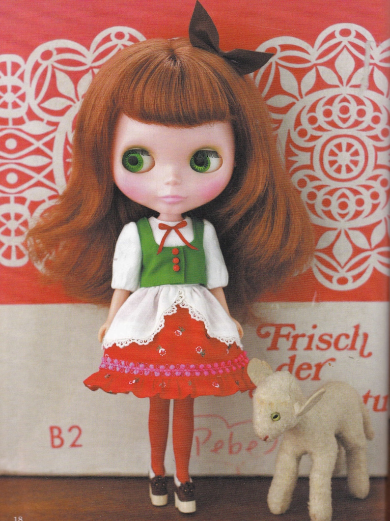Licca Doll Outfits Mini Dress Check Tartan Red Neo Blythe