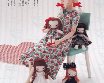 Miniature RagDoll for 20cm 22 cm 27cm dolls pdf TUTORIAL in Japanese and E PATTERN in English (blythe plush doll stuffed toy)