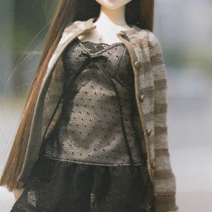 1/4 MSD BJD Doll Casual Chic Cardigan, Tulle, Tunic, and Jeans set pdf Scaled E PATTERN in Japanese and Template Titles in English image 1