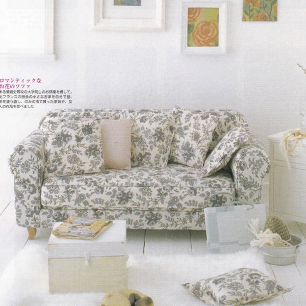 Miniatur-Sofa für 20 cm, 22 cm und 27 cm Puppen, Nähen, Basteln, PDF-ANLEITUNG & E-MUSTER auf Japanisch (Blythe Momoko Middie Odeco Nikki Pullip Puppen)