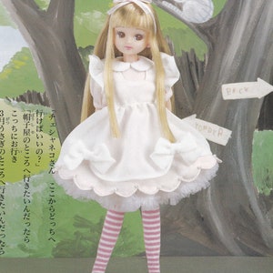 Kenner Blythe 22 cm BL body Licca lalka Alicja w Krainie Czarów sukienka z bajki pdf Skalowany wzór E w języku japońskim i tytuły szablonów w języku angielskim